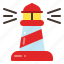 lighthouse, tower, building, beach 