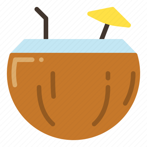 Tropical drink, coconut drink, cocktail, coconut icon - Download on Iconfinder