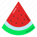 watermelon, slice, fruit, summer