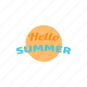 summer, sticker, set, collection, vacation, beach, holiday