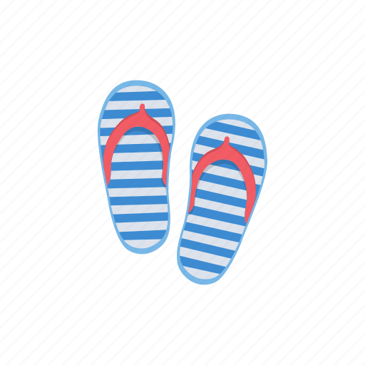 Summer, sticker, set, collection, beach, holiday, slippers icon - Download on Iconfinder