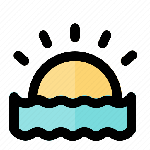 Beach, holiday, summer, sunset, vacation, weather icon - Download on Iconfinder