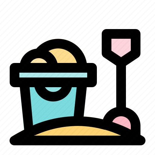 Beach, bucket, holiday, sand, summer, vacation, weather icon - Download on Iconfinder
