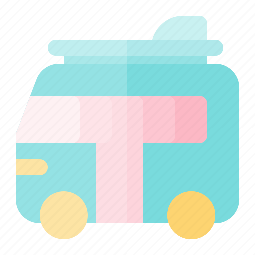 Beach, camper, holiday, summer, vacation, van, weather icon - Download on Iconfinder