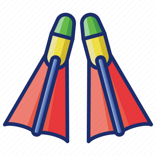 Scuba, snorkeling, swimming, diving fins icon - Download on Iconfinder