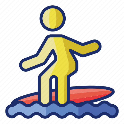 Beach, surf, vacation, wave icon - Download on Iconfinder