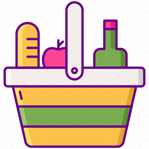 Basket, food, picnic icon - Download on Iconfinder