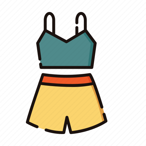 Beach, clothes, crop top, fashion, suit, summer, woman icon - Download on Iconfinder