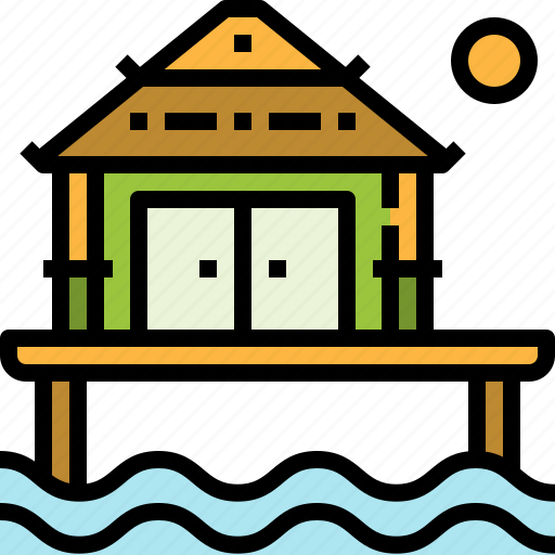 Bungalow, estate, luxury, real, resort, sea, sun icon - Download on Iconfinder
