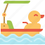 boat, duck, funfair, ship, water 