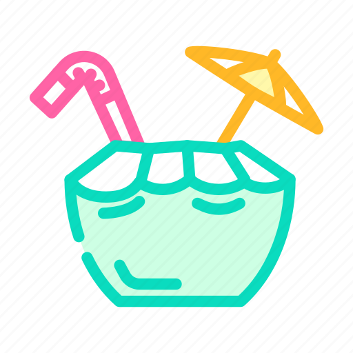Coconut, cocktail, drink, summer, vacation, enjoying icon - Download on Iconfinder