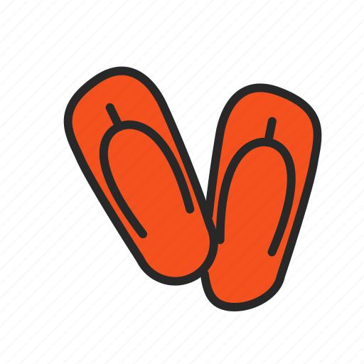 Beach, holiday, leisure, shoes, slippers, vacation icon - Download on Iconfinder