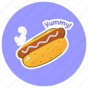 hotdog, sandwich, burger, fast, junk, food, sausage