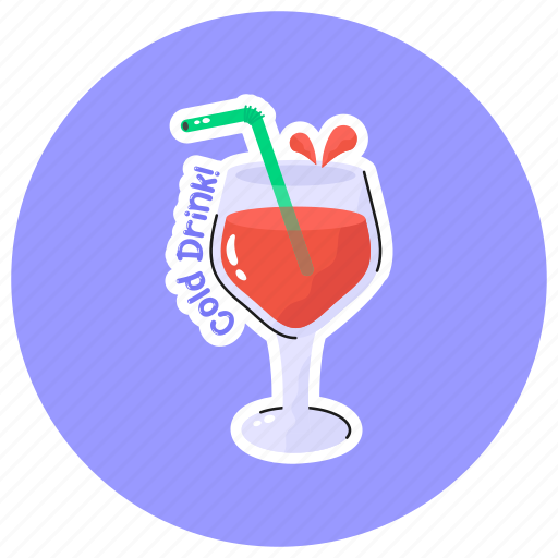 Cold drink, juice, beverage, glass, cocktail, mocktail, drinkable icon - Download on Iconfinder