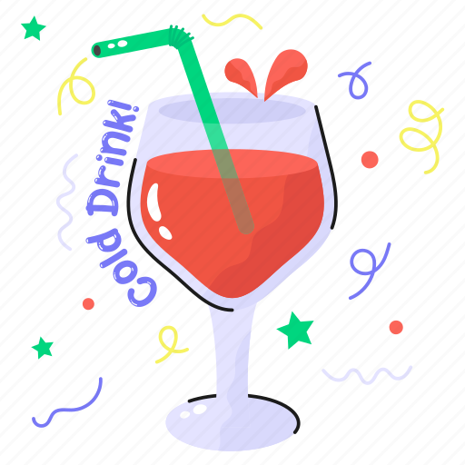Cold drink, juice, beverage, glass, cocktail, mocktail, drinkable sticker - Download on Iconfinder