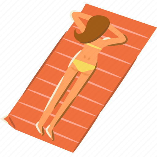 Sunbathe, sunbathing, bikini, beach, summer icon - Download on Iconfinder