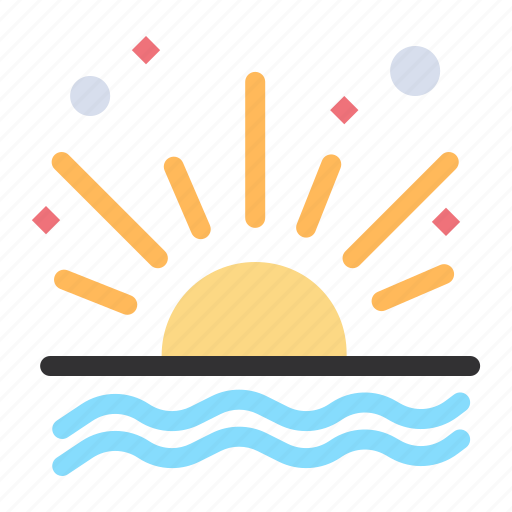Beach, ocean, sea, sunrise icon - Download on Iconfinder