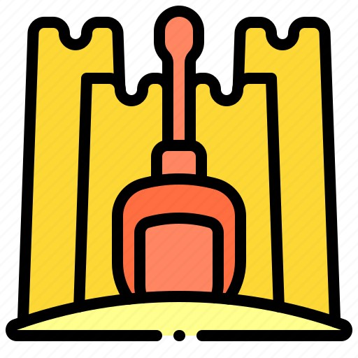 Beach, building, castle, sand icon - Download on Iconfinder