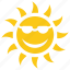 beach sun, cartoon sun, happy sun, picnic concept, solar sun 