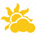 cloudy sun, pleasant weather, solar energy, solar sun, sun