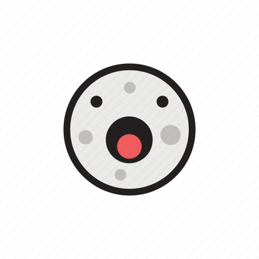 Crater, moon, night, satellite, shocked, surprised icon - Download on Iconfinder