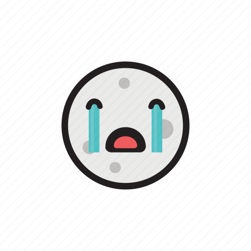 Crater, crying, moon, night, satellite, tears icon - Download on Iconfinder