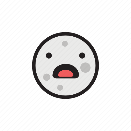 Crater, moon, night, satellite, shocked, worried icon - Download on Iconfinder