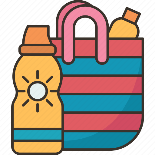 Bag, sunscreen, summer, travel, carry icon - Download on Iconfinder