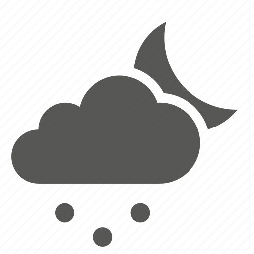 Cloud, clouds, forecast, moon, night, rain, snow icon - Download on Iconfinder