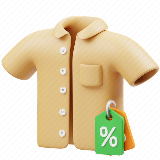 Shirt, clothes, fashion, man, tshirt, dress, cloth 3D illustration - Download on Iconfinder