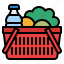 basket, grocery, shopping, supermarket 