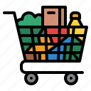 cart, grocery, shopping, supermarket