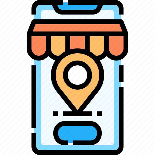Location, pin, delivery, online, store, mobile, application icon - Download on Iconfinder