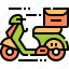scooter, motorbike, bike, delivery, fast, shipping, transportation 