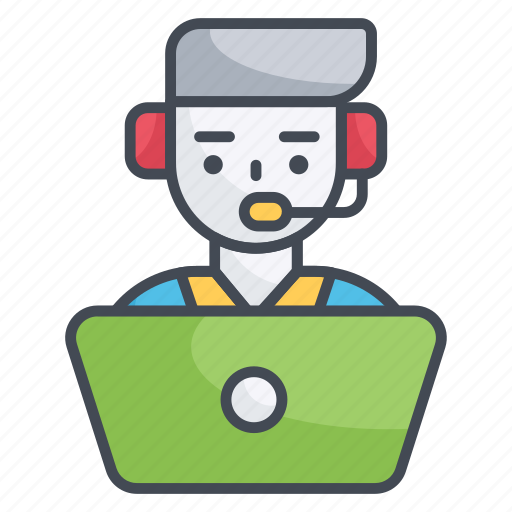 Operator, headset, call, communication, businessman icon - Download on Iconfinder