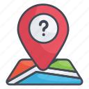 question placeholder, location, marker