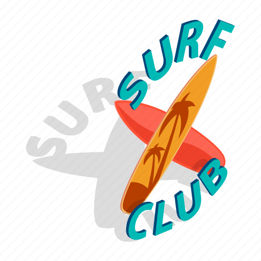 Board, club, isometric, ocean, surfboard, surfing, wave icon - Download on Iconfinder