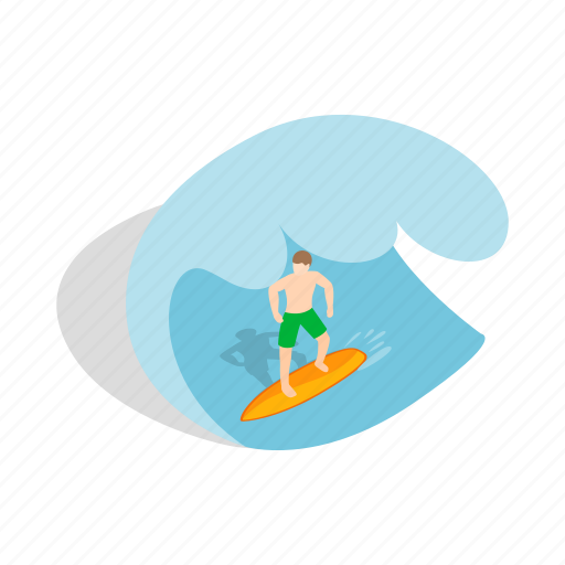 Board, isometric, sport, surf, surfer, surfing, wave icon - Download on Iconfinder