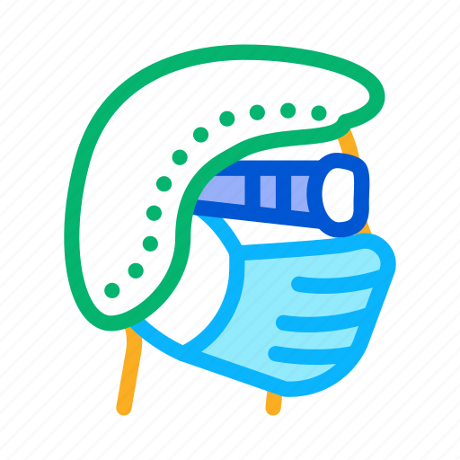 Glasses, hat, mask, medical, protection, surgeon, wearing icon - Download on Iconfinder