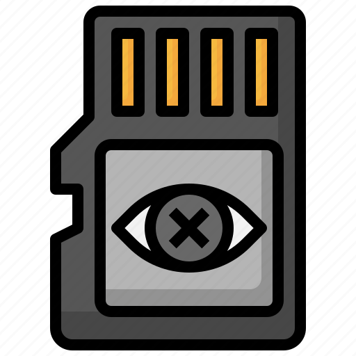 Sd, card, deny, electronics, private, view icon - Download on Iconfinder