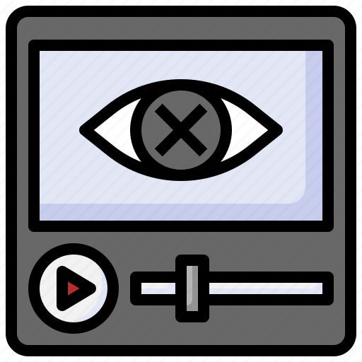 Video, deny, private, eye, prohibited icon - Download on Iconfinder