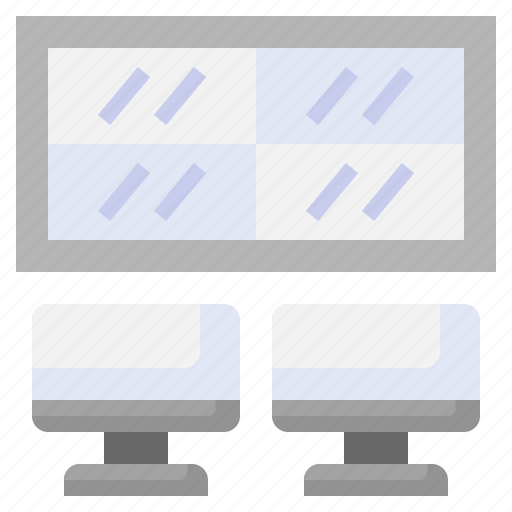Screens, control, center, monitors, desk, electronics icon - Download on Iconfinder