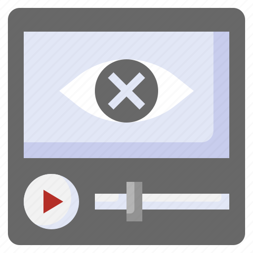 Video, deny, private, eye, prohibited icon - Download on Iconfinder