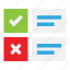 checklist, 1 