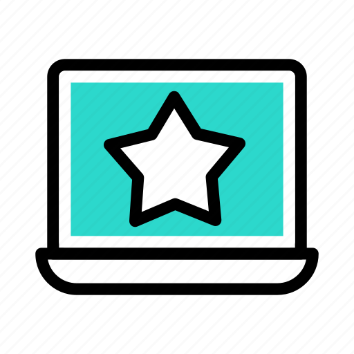 Survey, rating, star, laptop, reviews icon - Download on Iconfinder