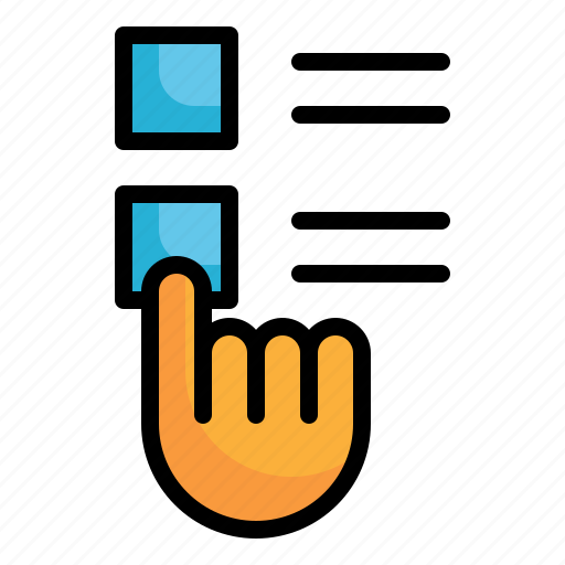 Click, hand, survey, list, finger, menu, mouse icon - Download on Iconfinder