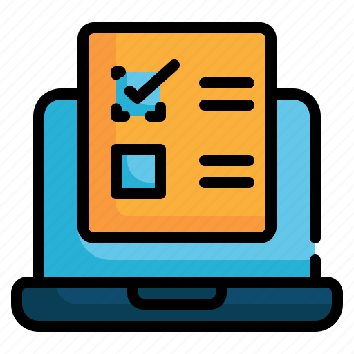Laptop, check, list, survey, technology, checklist icon - Download on Iconfinder