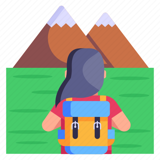Wanderer, hiker, adventurer, mountaineer, backpacker icon - Download on Iconfinder