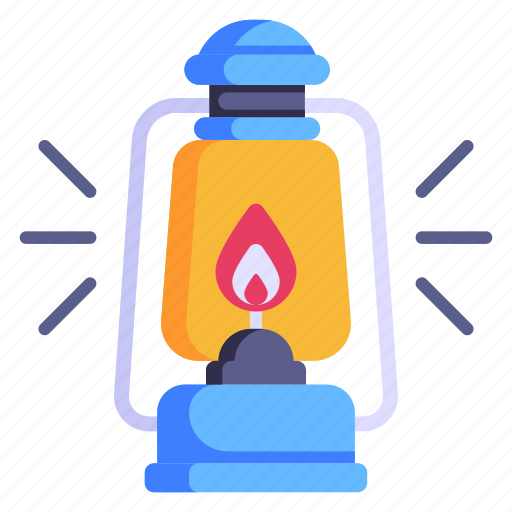 Kerosene lamp, lantern, light, oil lamp, gaslight icon - Download on Iconfinder