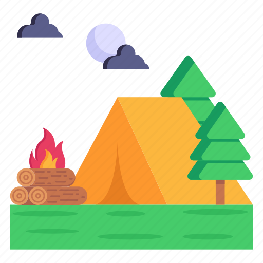 Tent, camp, campsite, encampment, bivouac icon - Download on Iconfinder